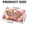 2 Pack Love Bear DIY Diamond Art Spiral Notebook Kit 80 Pages No Lines