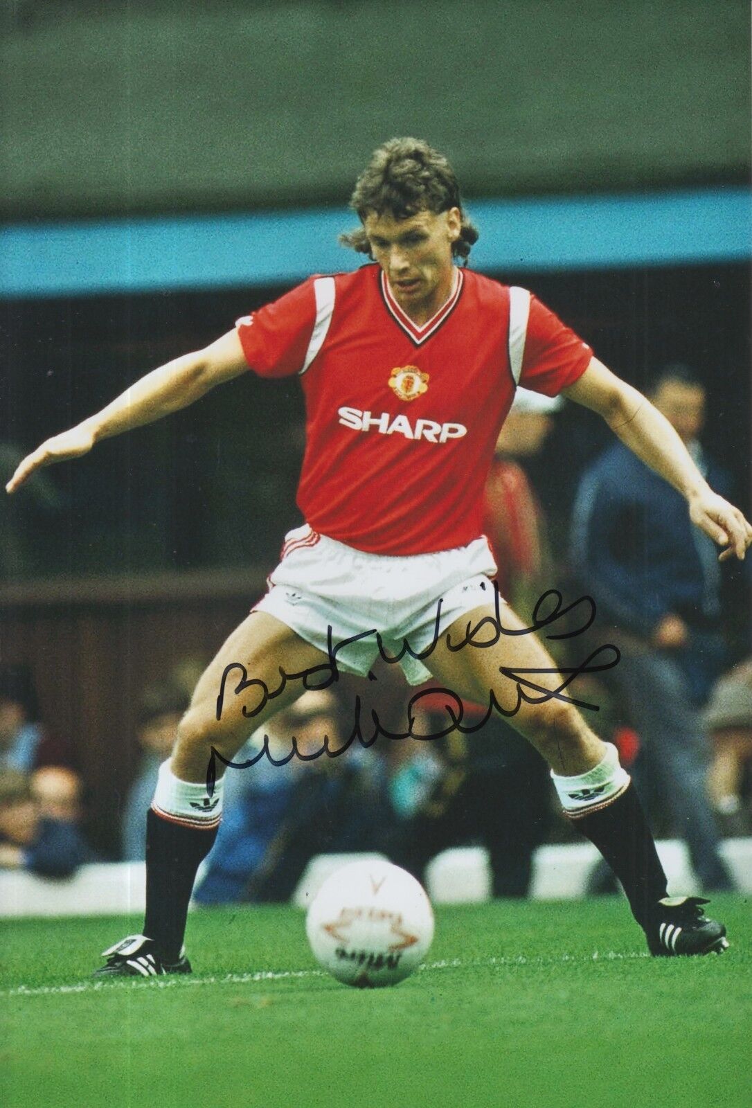 Mike Duxbury Hand Signed Manchester United 12x8 Photo Poster painting 1.