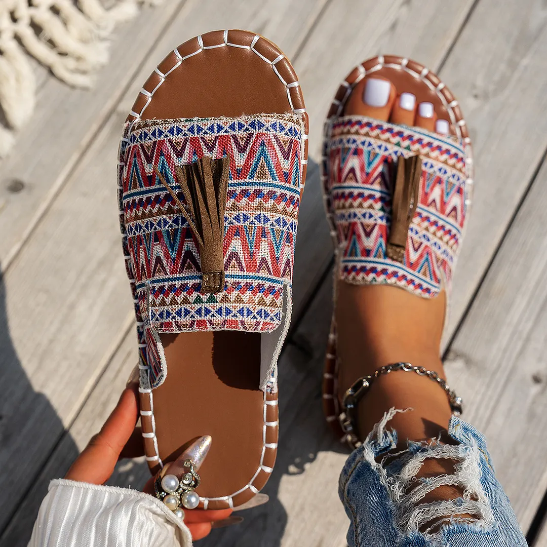 Breakj Breakj Flat-Bottomed Slippers Women's New Esophai Beach Women's Shoes In The Summer Of 2025 43-Yard Wish