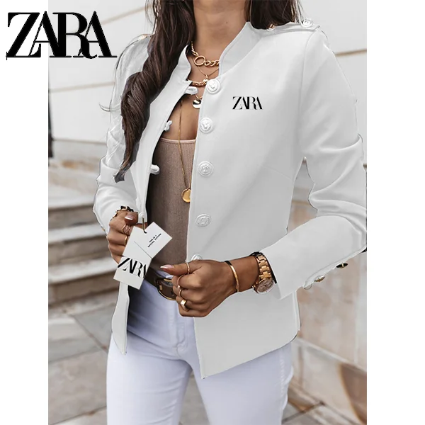 Nowa kurtka zapinana na guziki marki ZARA z 2025 roku.