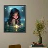 (40*50cm)Girl and Butterfly - Round Partial AB Drill Diamond Painting