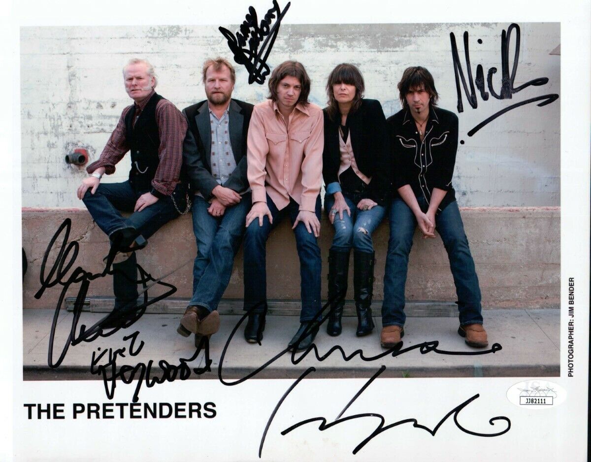 The Pretenders Band Signed Autographed 8x10 Photo Poster painting Chrissie Hynde JSA JJ82111