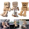Shaking Wooden Man Figurine Handmade Car Ornaments Action Figure Creative Gifts