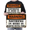 Warning - Metal Tin Signs(8*12Inch/12*16Inch)