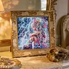 Rainy Beaded Girl Special Shaped 5D DIY Partial Drill Diamonds Dots Gem Art Kits for Adults Beginners Home Decor Diamond Dots Paintings Diamonds Paintings Gem Art 11.81 X11.81inch