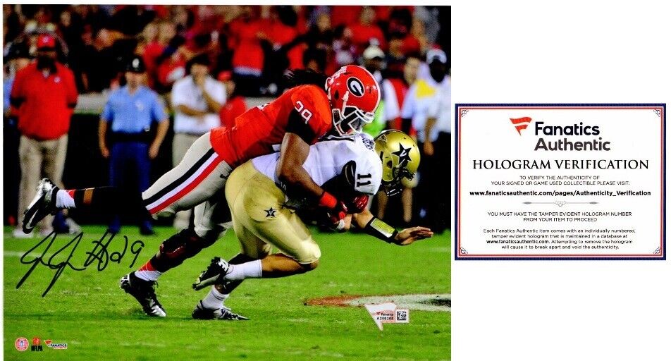 Jarvis Jones Signed Georgia Bulldogs 8x10 inch Photo Poster painting - Fanatics Authenticity