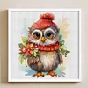 Christmas Owl - 18CT Stamped Cross Stitch 20*20cm/7.87*7.87in