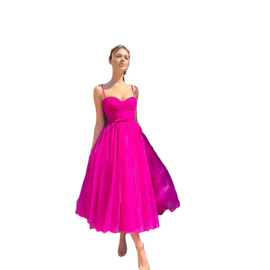 Uveng Uveng For Women's Summer Dress WISH Yarn Banquet Party New Sling Skirt