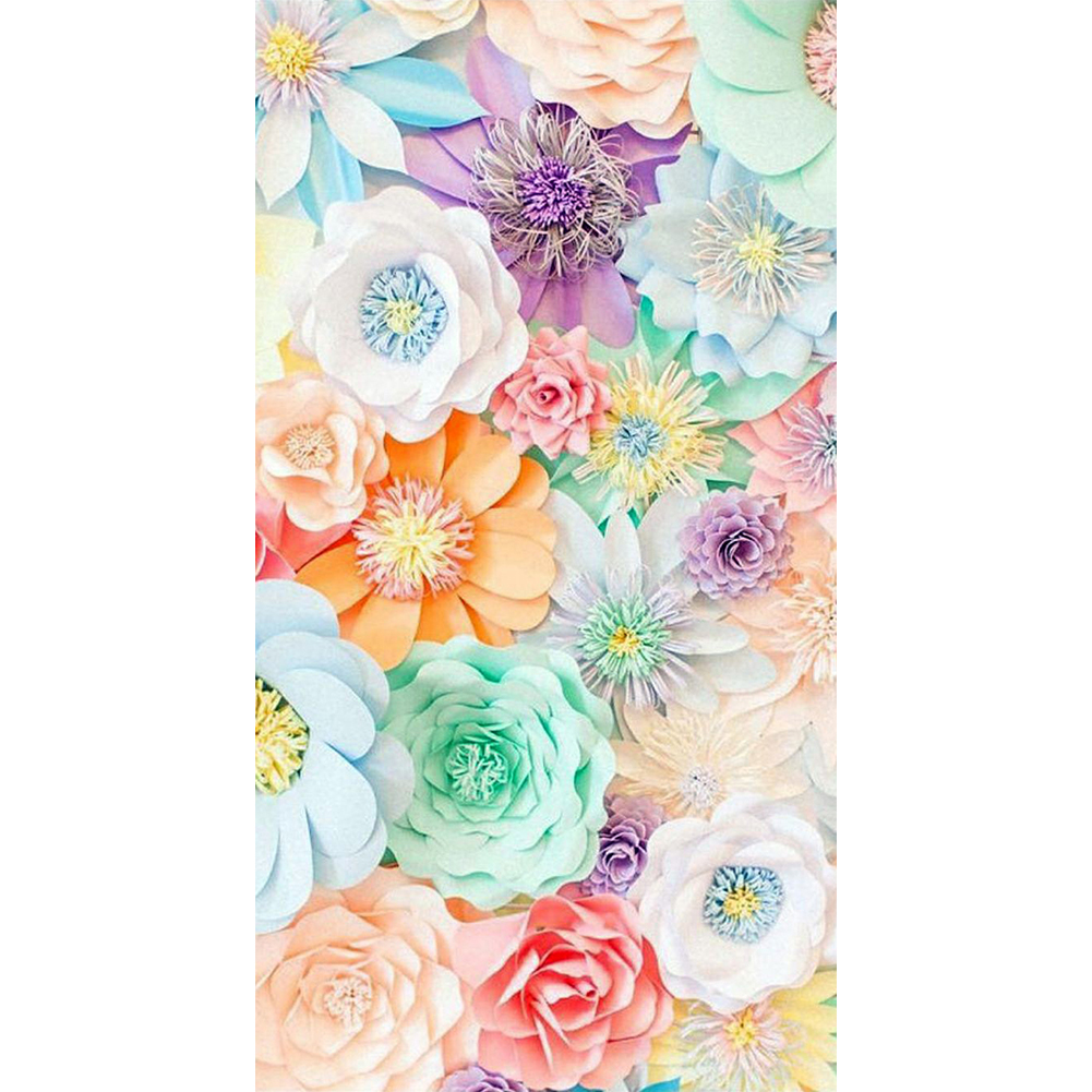 

40*75CM - Round Drill Diamond Painting - Flower, 501 Original