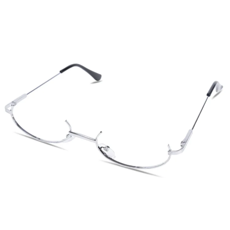 Anime Two-dimensional Cosplay Lower Half Frame Glasses Royal Elder Sister Lolita Decoration Glasses Hottie Take Party Eyeglasses