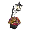 Outdoor Flower Pot Floor Lamp with Planter for Pathway Driveway Yard & Front Yard Decor Wall-Mount Solar Decorative Light Warm White Light Vintage Solared Porch Lights No Flowers Included
