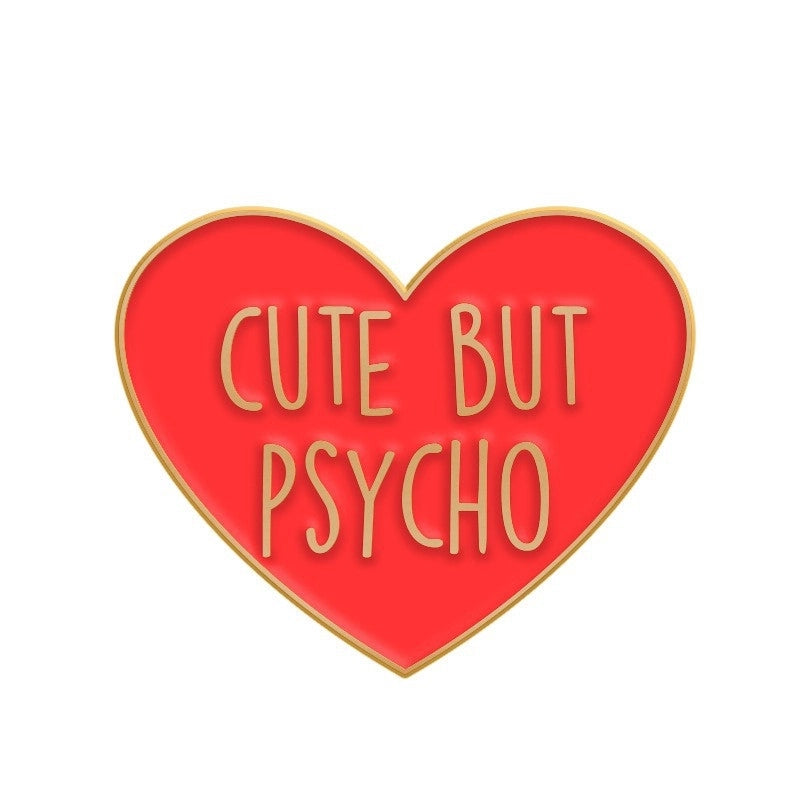 Cute Pin Letter Heart Shape Alloy Stoving Varnish Unisex Brooches