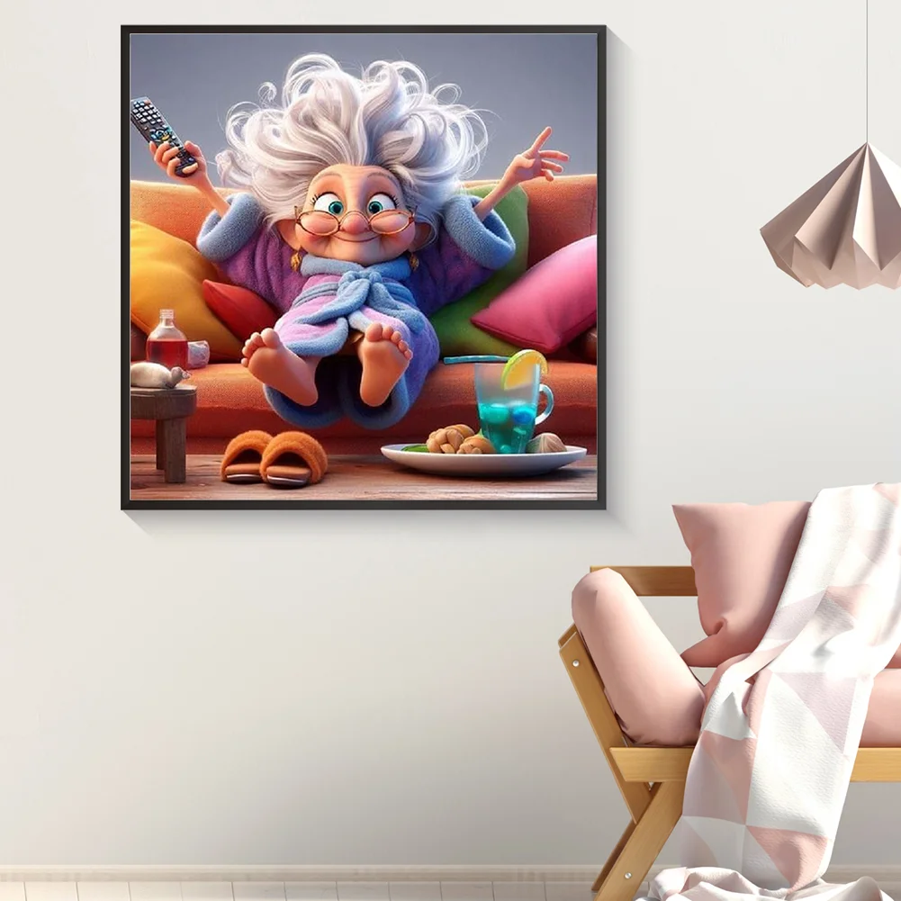 Diamond Painting - Full Round Drill - Grandma(Canvas|30*30cm)