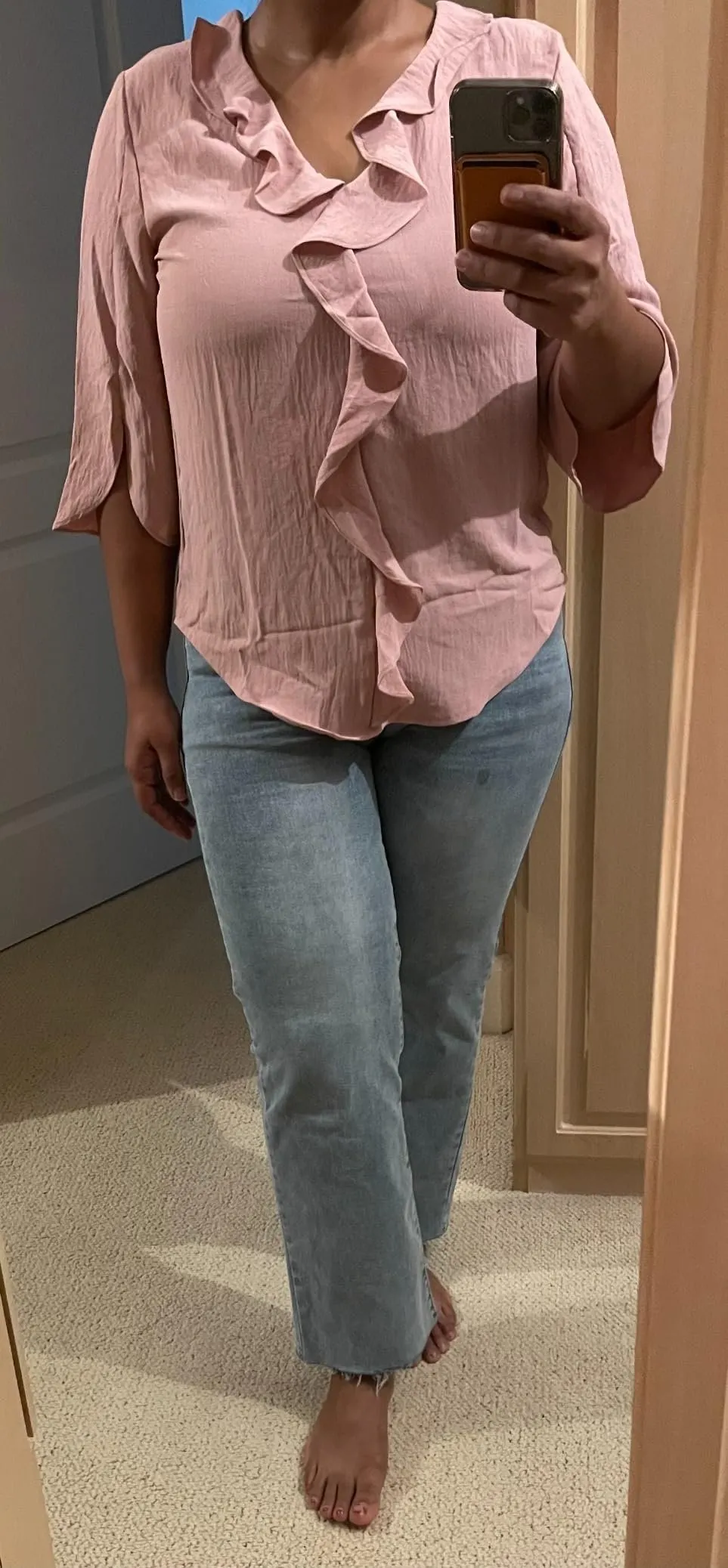 Beautiful dusty pink top!