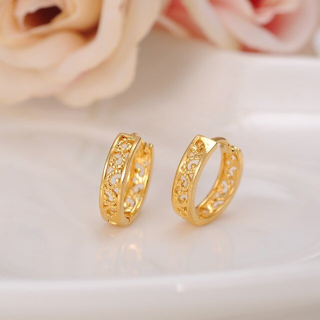 2pairs  Small Earrings  for Girls/Kids Silver/Gold Color infinity Earrings Ethiopia Girls