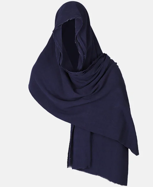 Wasteland  Linen Solid Color With Hooded Cape Scarf 