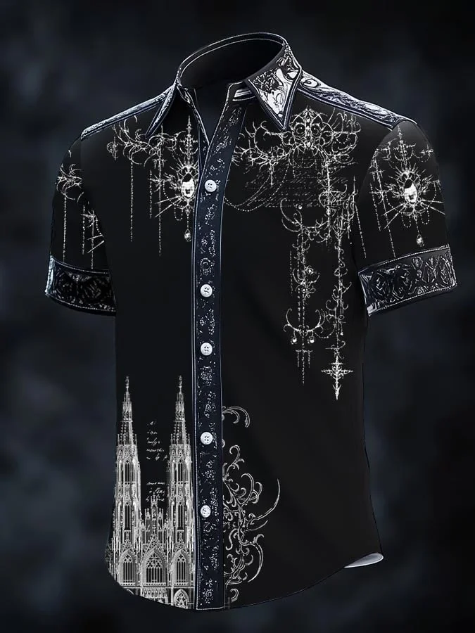 Men's Retro Gothic Dark Shirt 