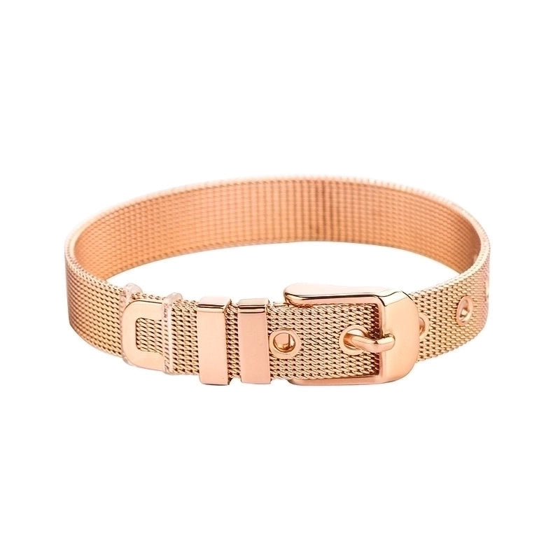 Retro Gold-plated Mesh Strap Titanium Steel Bracelet