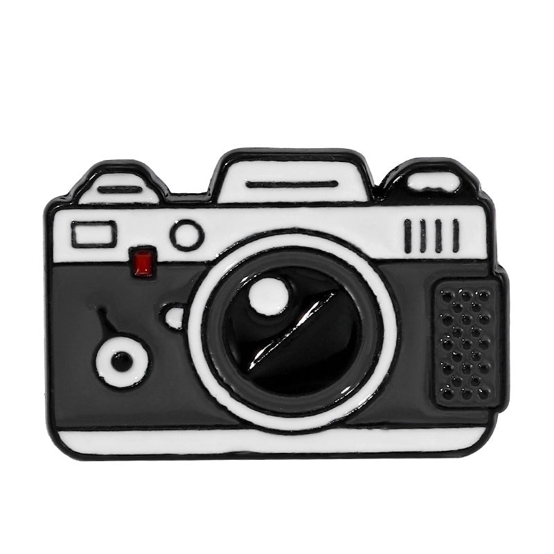 Cartoon Style Pin Geometric Camera Alloy Stoving Varnish Unisex Brooches