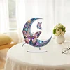 (US Local)Double Sided Acrylic Special Shape Moon Butterfly Diamond Painting Desktop Ornaments Kit