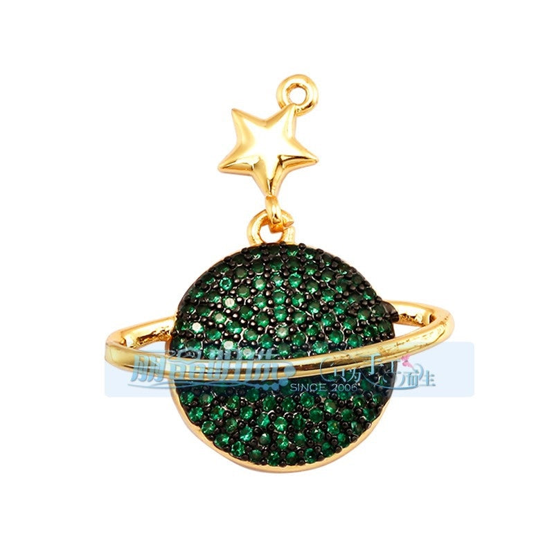 1 Piece Copper Geometric Heart Shape Snowflake Pendant Jewelry Accessories