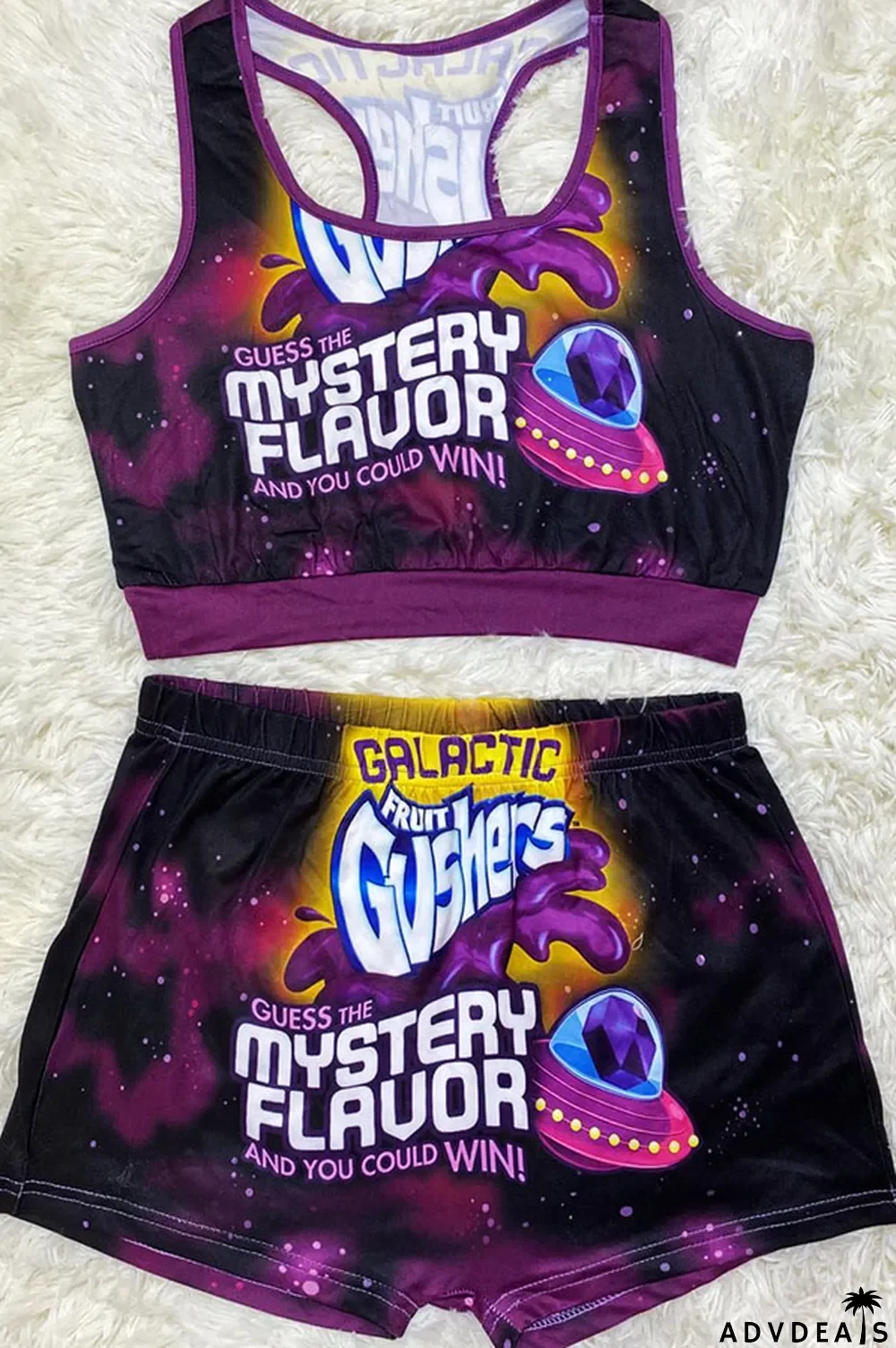 Gold Sexy Europe and America Print Solid Straight Sleeveless Two Pieces