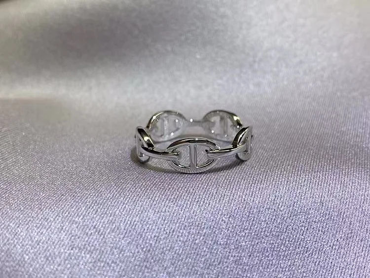 925 sterling silver gold-plated chain ring for women. wedding ring. Holiday gifts