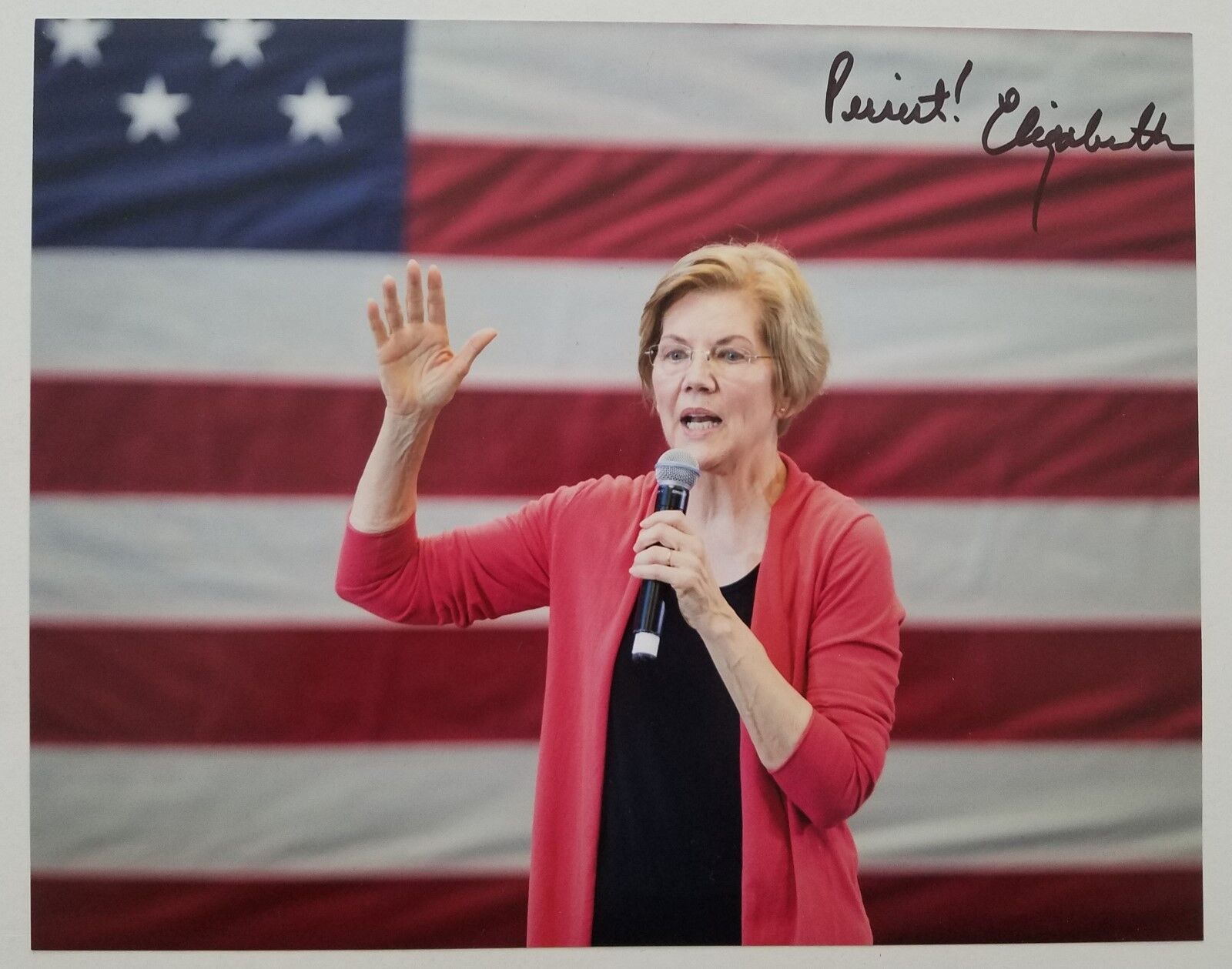 Elizabeth Warren Signed 8x10 Photo Poster painting Former 2020 Candidate Mass Senator RAD