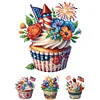 (Multi-Style)Independence Day Cake-Partial Special Shaped Diamond Painting 30*30CM