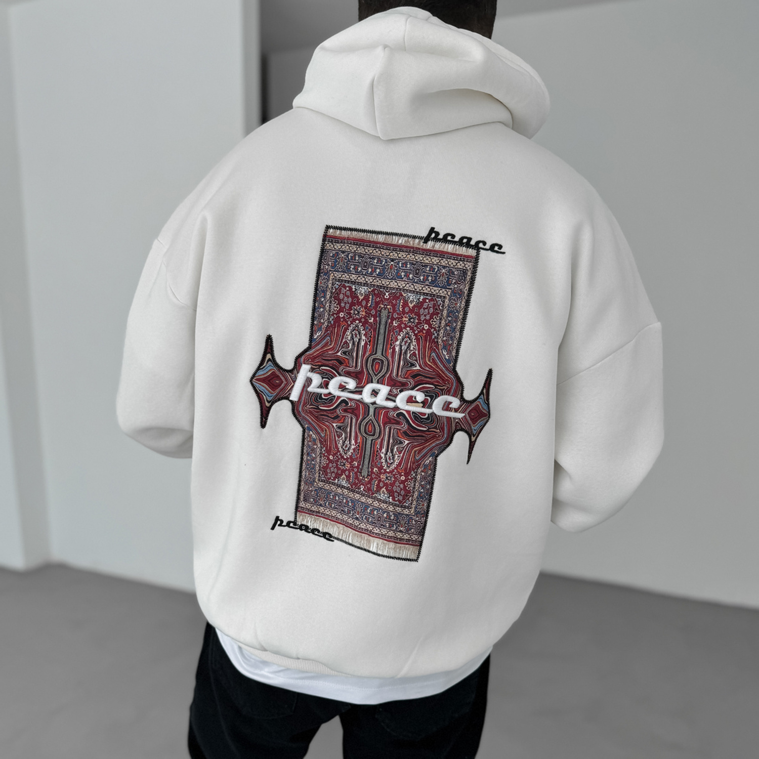 Ethnic Design Casual Oversized Hoodie