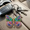 DIY Diamond Painting Keychain Kit, Double Sided 3D Printed Resin Base Rhinestone Bag Charm Ornament with Lobster Clasp, Complete Diamond Art Tools Set, Handmade Craft Gift for Women Adults Girls