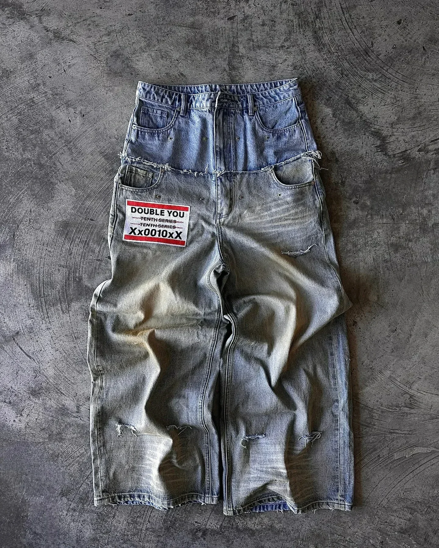 2025 New Y2k punk High Street original trend micro horn skinny jeans Men's pants Biker rock style low-rise fashion stretch pants