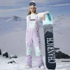 Women's High-performance Color-blocked Snow Salopettes by Inlyline