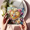 6pcs Diamond Painting Dreamy Heart Greeting Card Kits with Envelopes for Family Friend Gifts