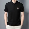 Men's Loose Casual Embroidered Polo Shirt