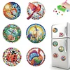 6Pcs Diamond Painting Fridge Magnet /Sticker for DIY Home Art Crafts