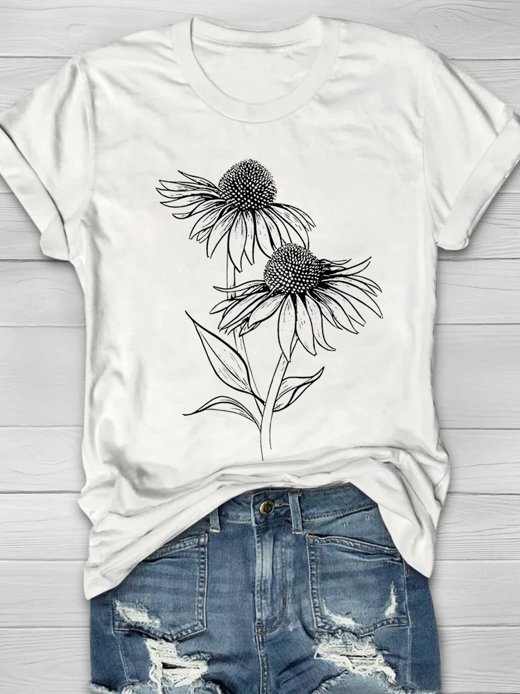 Eagerlys Coneflower Eohinacea Purpurea T-shirt Eagerlys