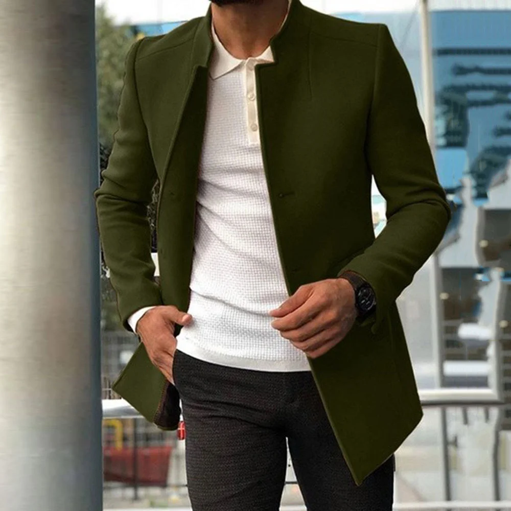 Nigikala Nigikala Men's Casual Men's Coat Autumn And Winter New Trend Men's Solid Color Repair This Coat