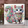 (Pre-Framed)Cat -Special Shape Diamond Painting Kit(29x29cm)