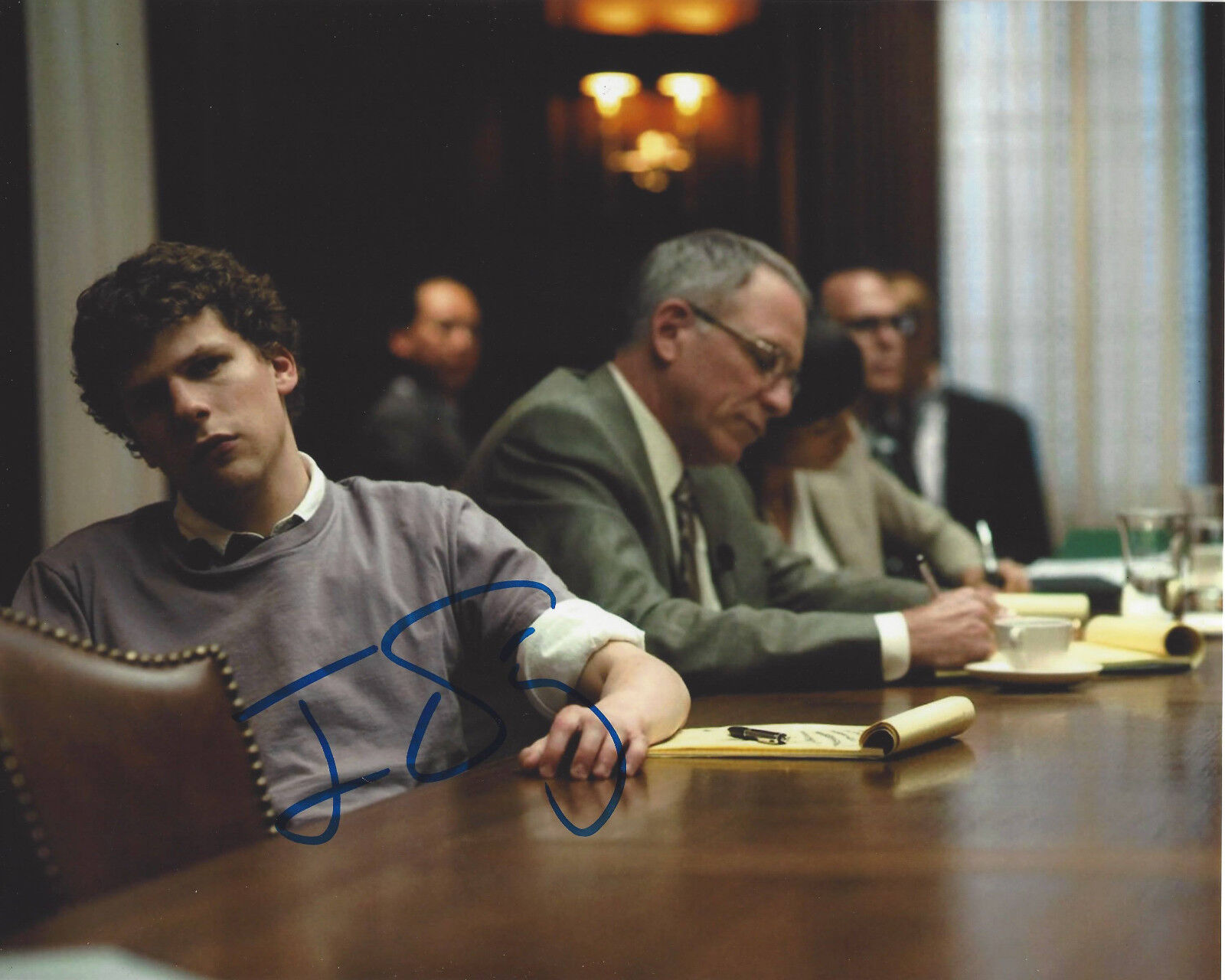 JESSE EISENBERG SIGNED AUTOGRAPHED 'THE SOCIAL NETWORK' 8x10 Photo Poster painting B w/COA PROOF