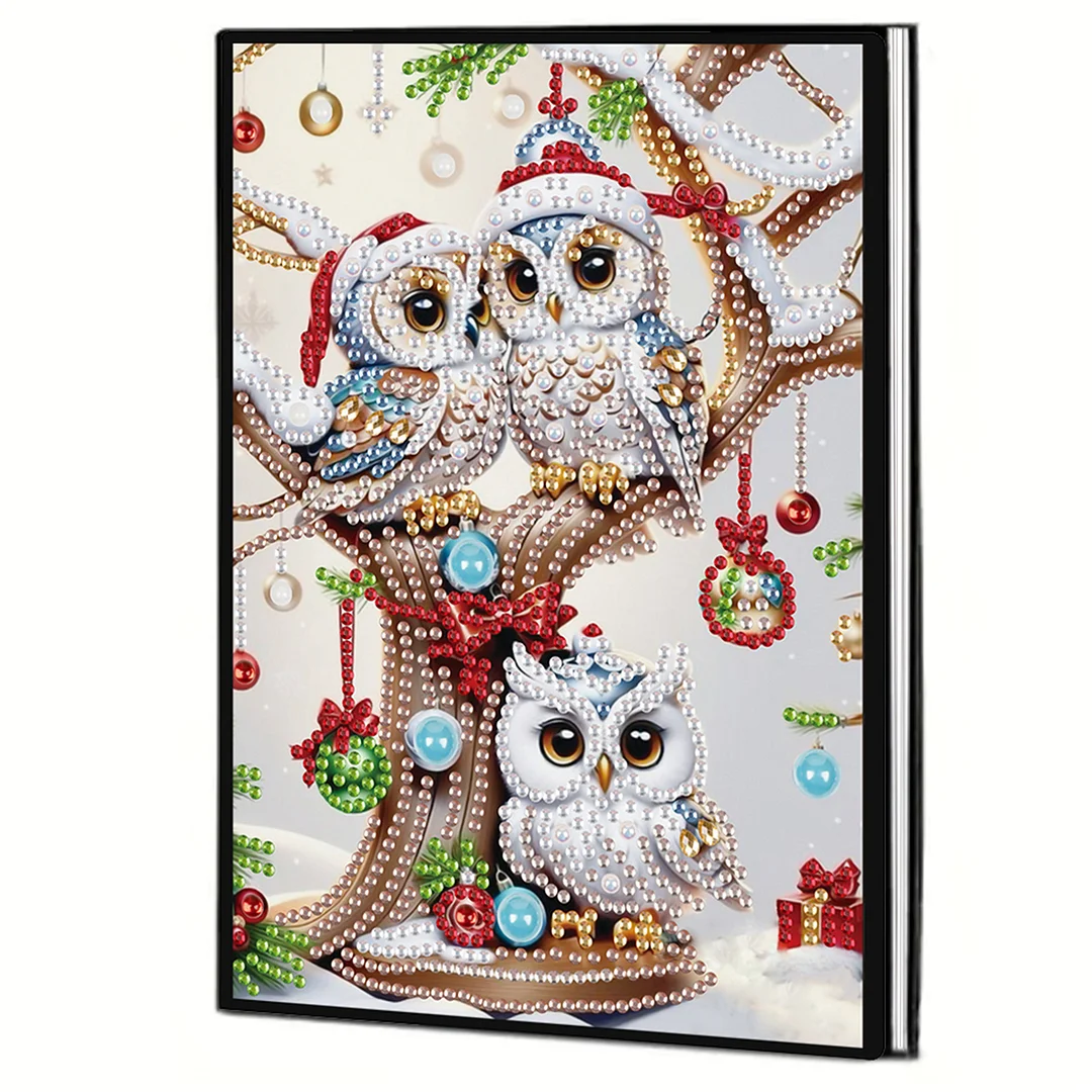 2pcs Animals Partial DIY 50 Pages A5 Diamond Painting Notebook for Study Home