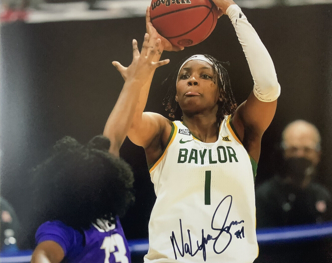 NALYSSA SMITH HAND SIGNED 8x10 Photo Poster painting BAYLOR BASKETBALL AUTOGRAPH AUTHENTIC COA