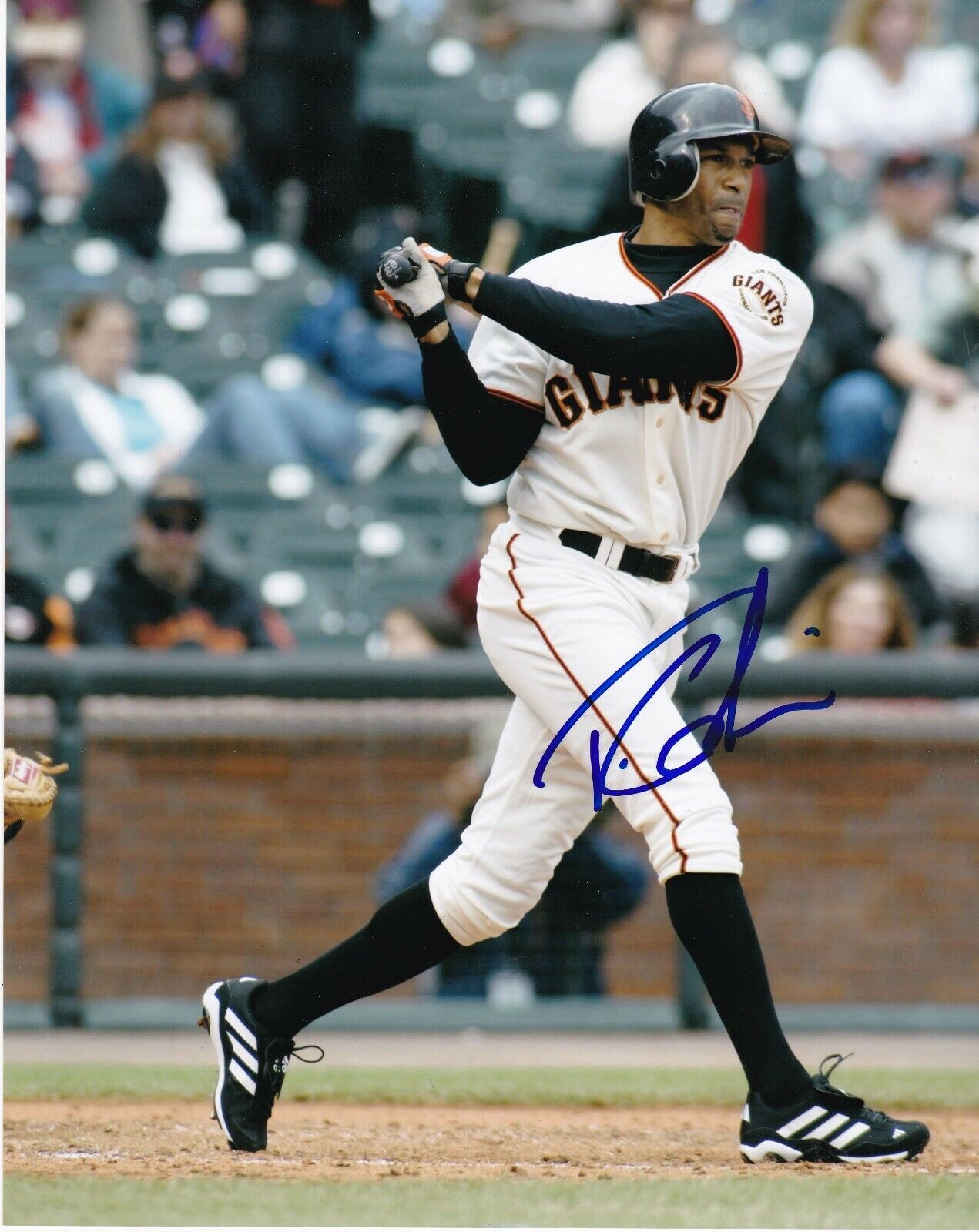 TOM GOODWIN SAN FRANCISCO GIANTS ACTION SIGNED 8x10