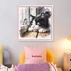 Cat Bird-Partial 11CT Stamped Cross Stitch Bead Embroidery 36*36cm/14.17*14.17in tapestrymarket