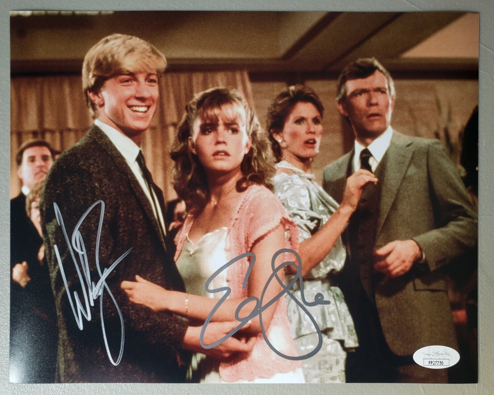 8X10 Autographed by Elizabeth Shue and William Zabka in The Karate Kid. JSA