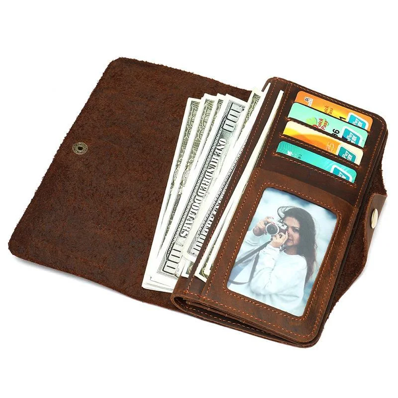 Durable Comfy Leather Casual Cash Cards Holder Wallets
