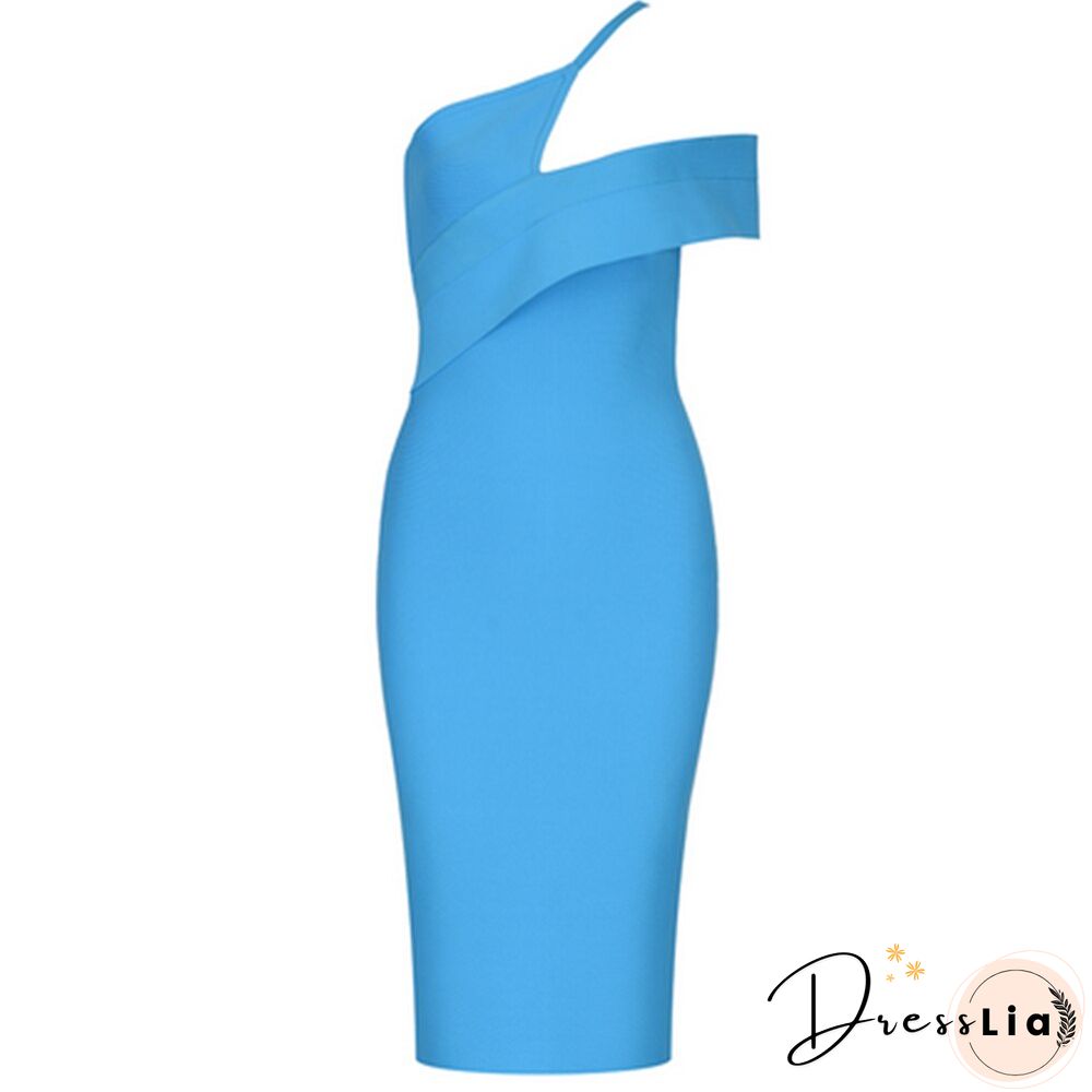 Ocstrade Bandage Dress New Arrival Red Bandage Dress Bodycon Women Summer Sexy One Shoulder Party Dress Club Outfits