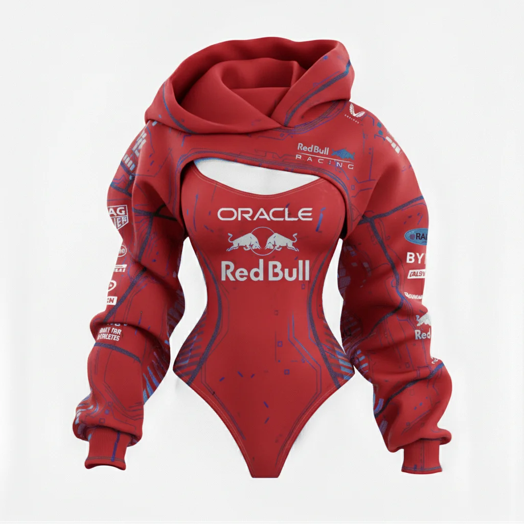 2026 New Women's Racing Team Logo Digital Print Irregular Cut Suit