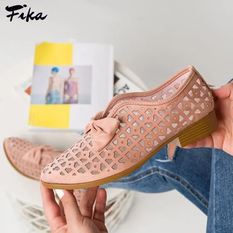 2021 Summer Loafers Bowtie Women Flats Pointed Toe Spring Shoes For Woman Platform Female Slip On Fotwear Women's Plus Size