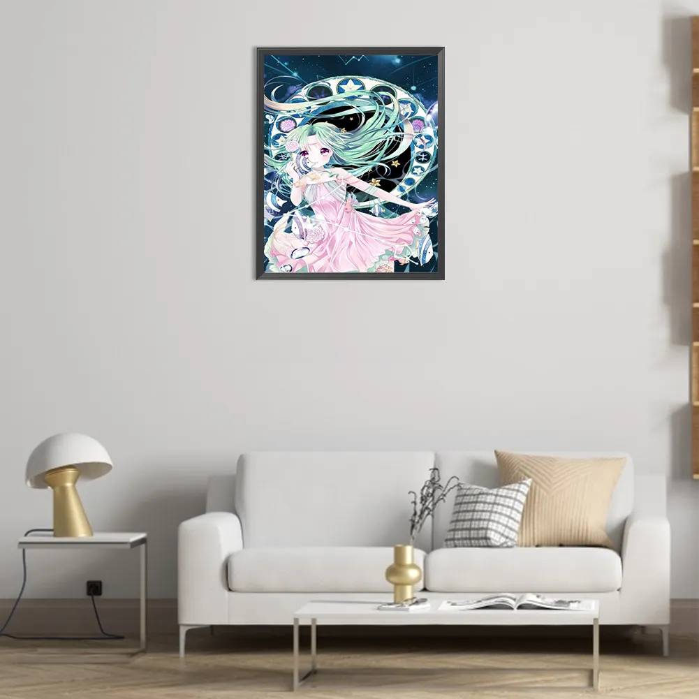 Full Round Diamond Painting 40*50cm - Cartoon Style Girl